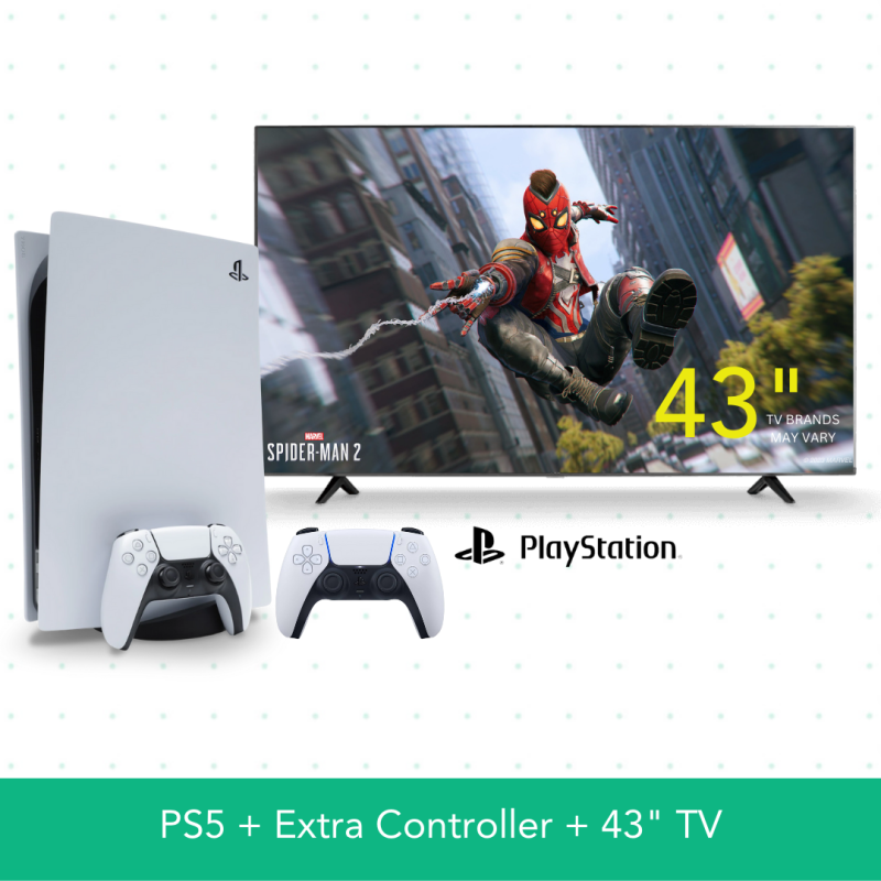 PS5 + Controller + 43" TV  0